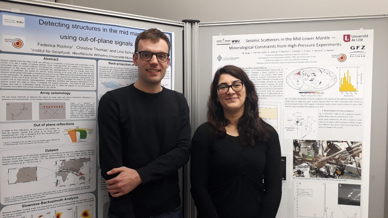 Federica Rochira and Matthias Krug at the Deep Earth Mini Symposium in Münster in December 2018