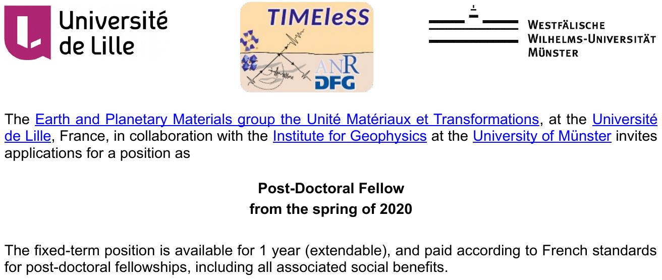 Post-doc position on wave propagation in structures and microstructures at the University of Lille, France