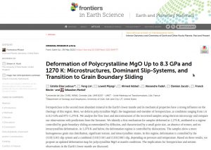 Deformation of Polycrystalline MgO Up to 8.3 GPa and 1270 K: Microstructures, Dominant Slip-Systems, and Transition to Grain Boundary Sliding
